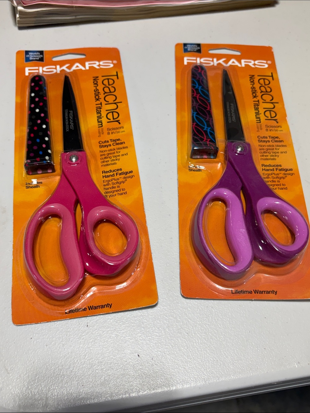 NWT Fiskars Teacher Scissors - Pink and Purple